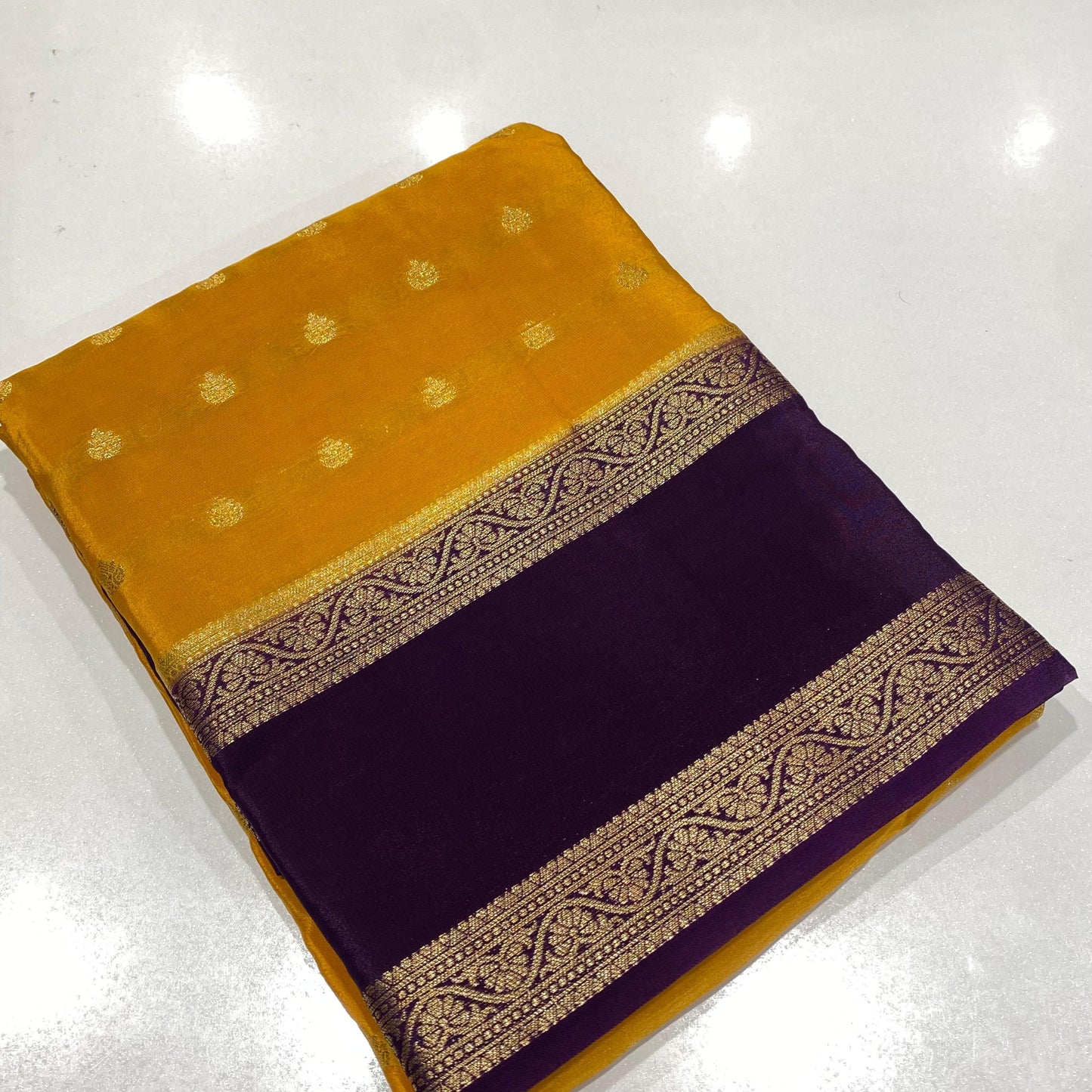 Designer Mysore Crepe Saree