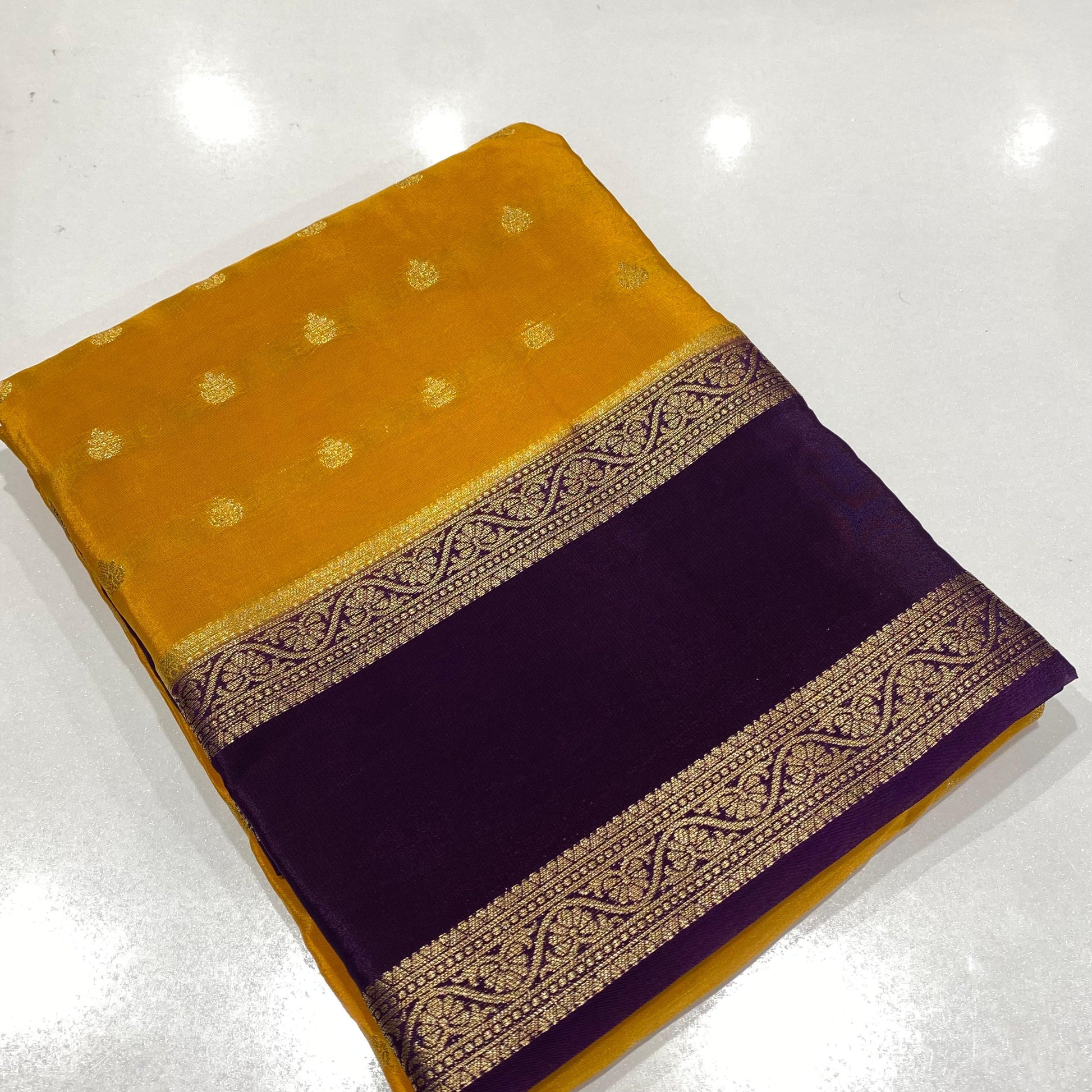 Designer Mysore Crepe Saree