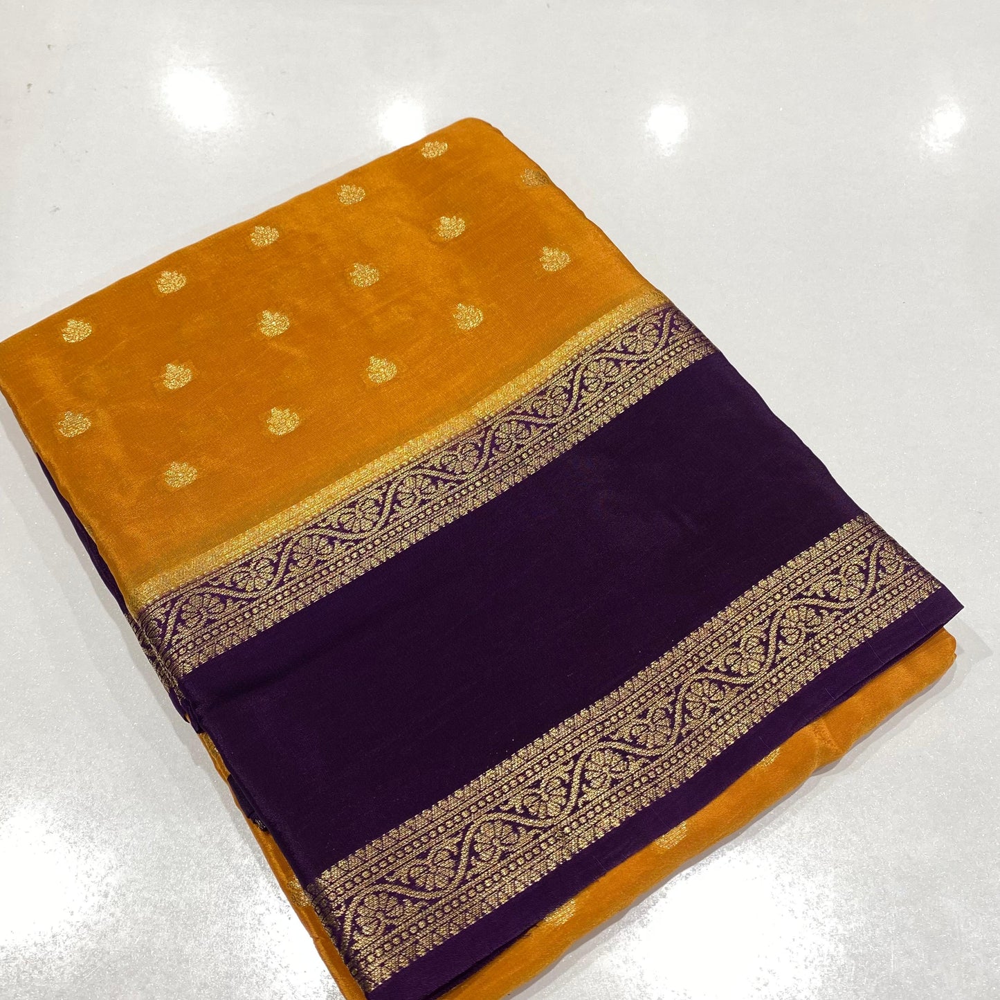 Designer Mysore Crepe Saree