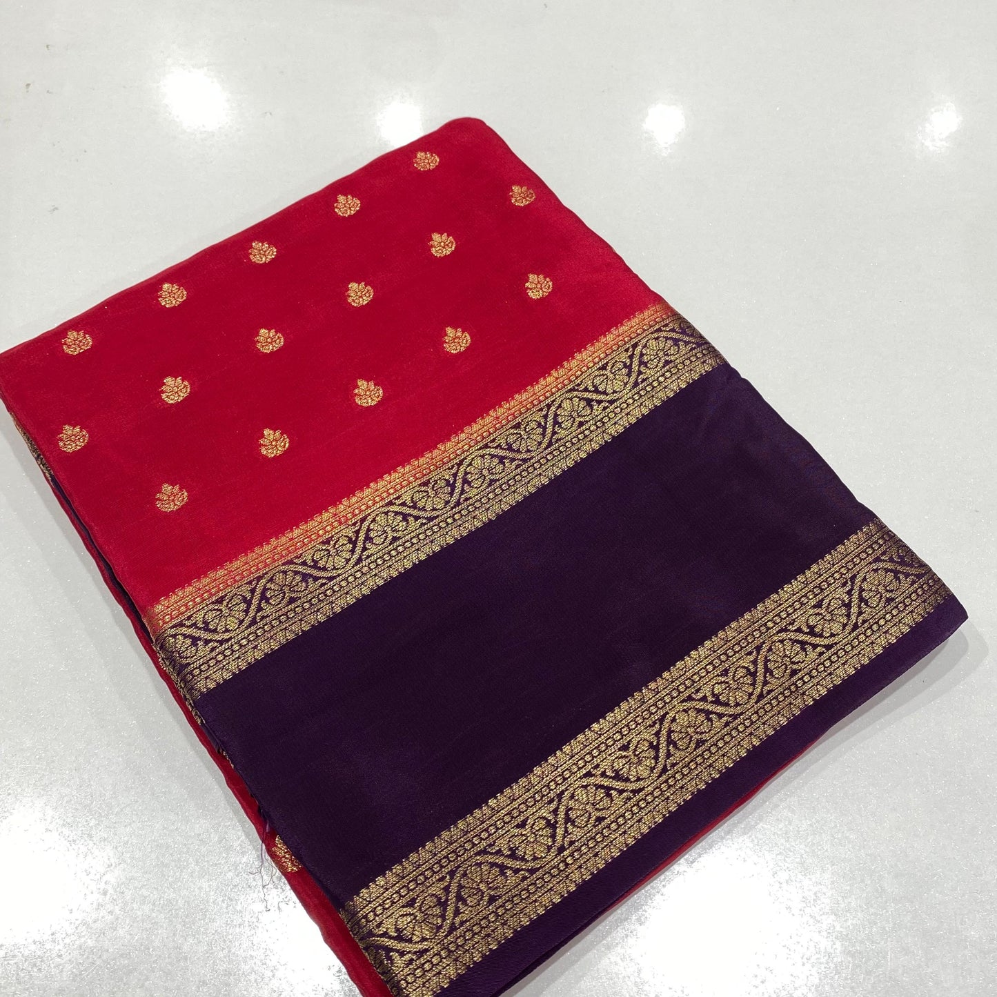 Designer Mysore Crepe Saree