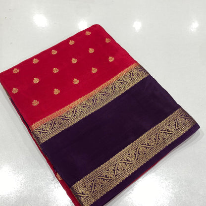 Designer Mysore Crepe Saree