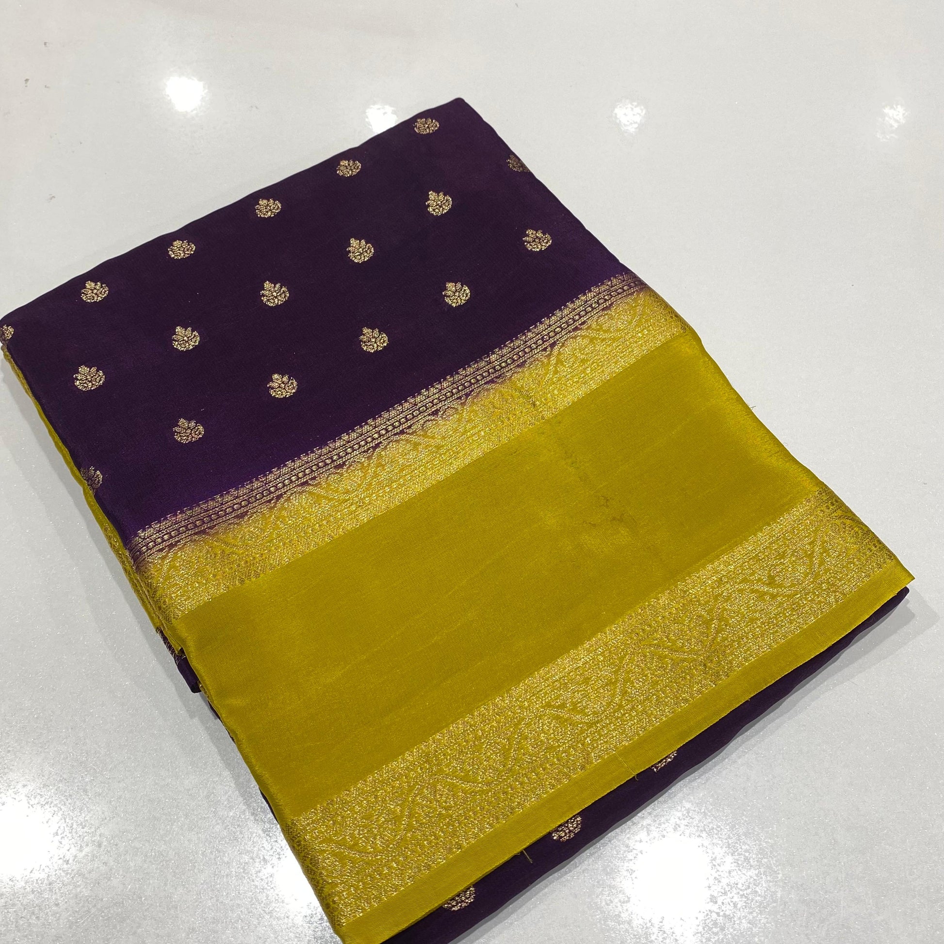 Designer Mysore Crepe Saree
