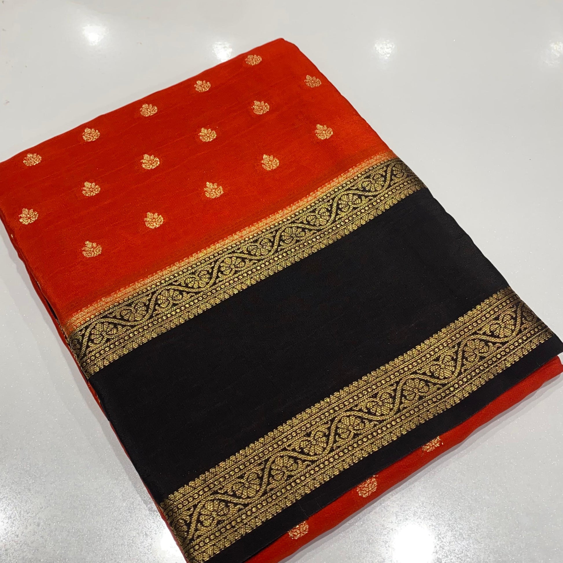Designer Mysore Crepe Saree