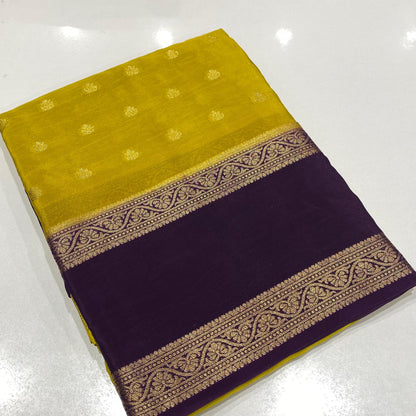 Designer Mysore Crepe Saree