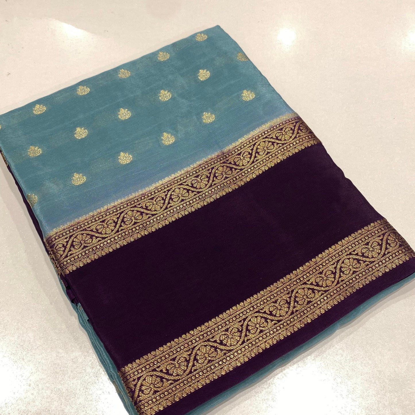 Designer Mysore Crepe Saree