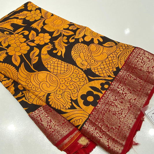 Printed Mysore Crepe Saree
