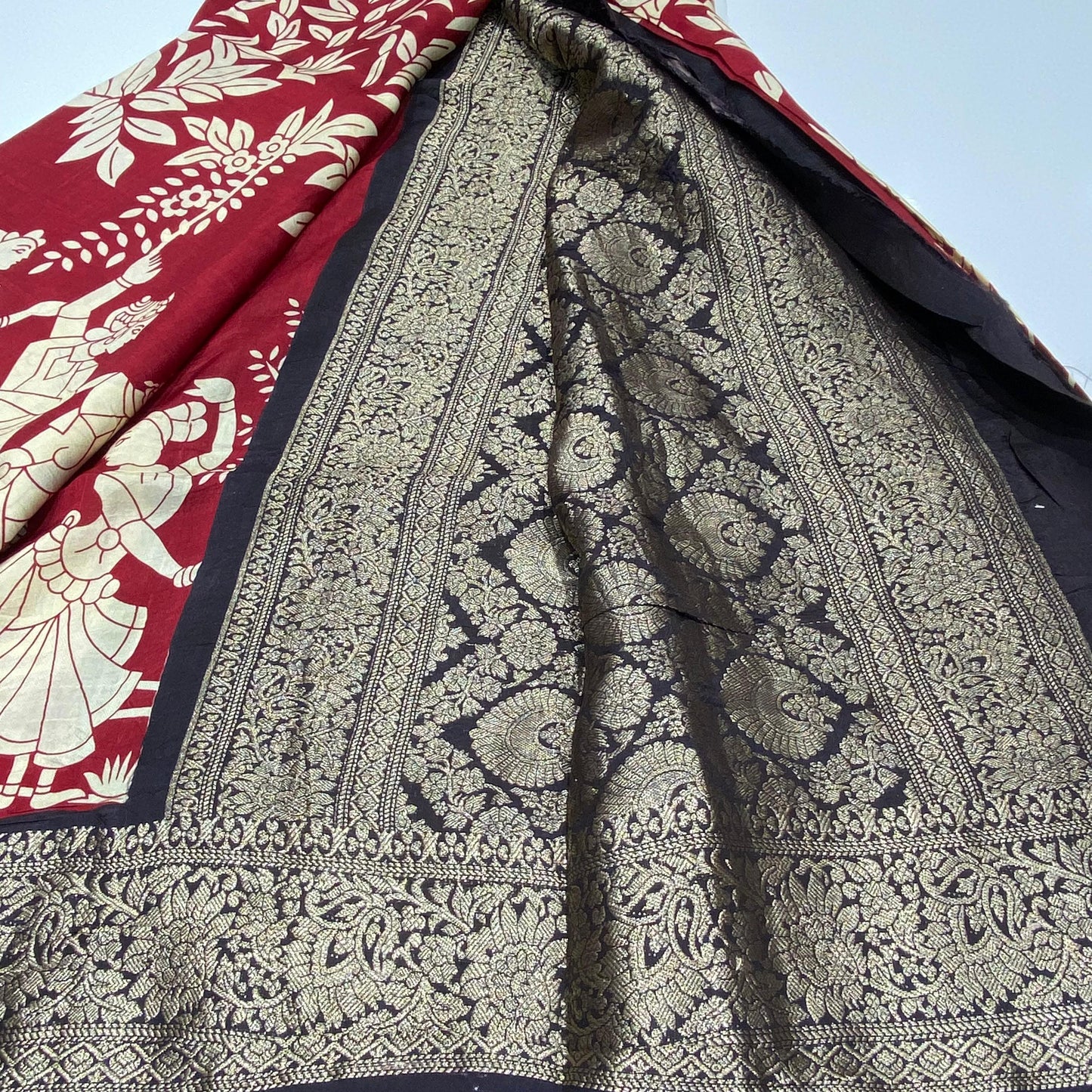 Printed Mysore Crepe Saree