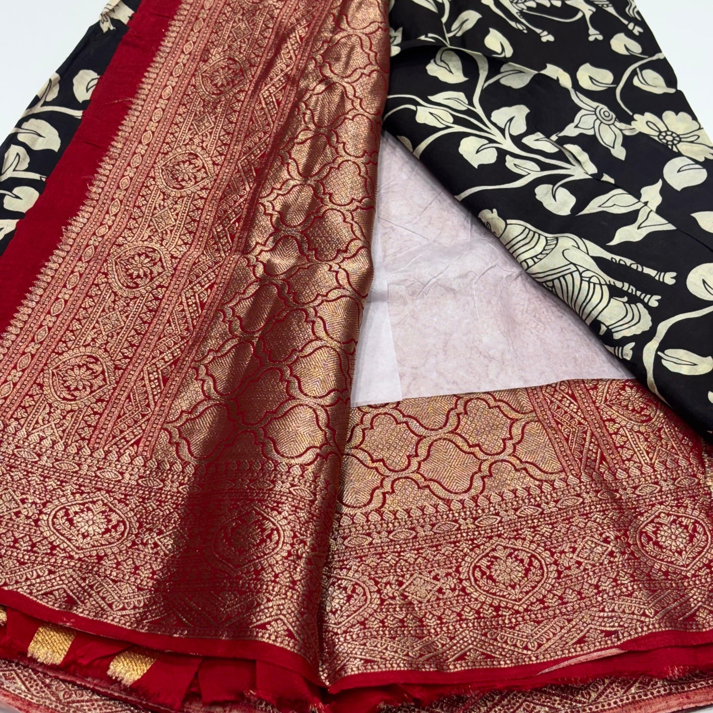 Printed Mysore Crepe Saree