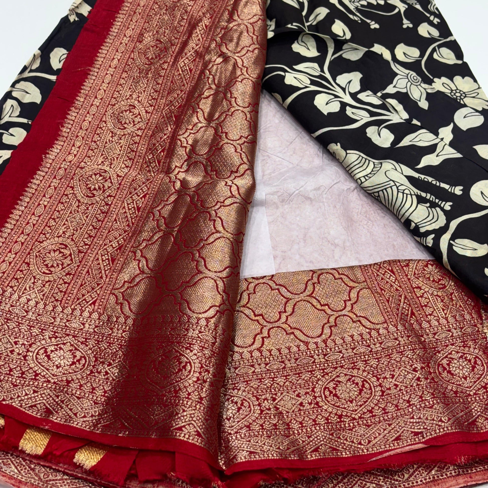 Printed Mysore Crepe Saree