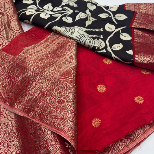 Printed Mysore Crepe Saree