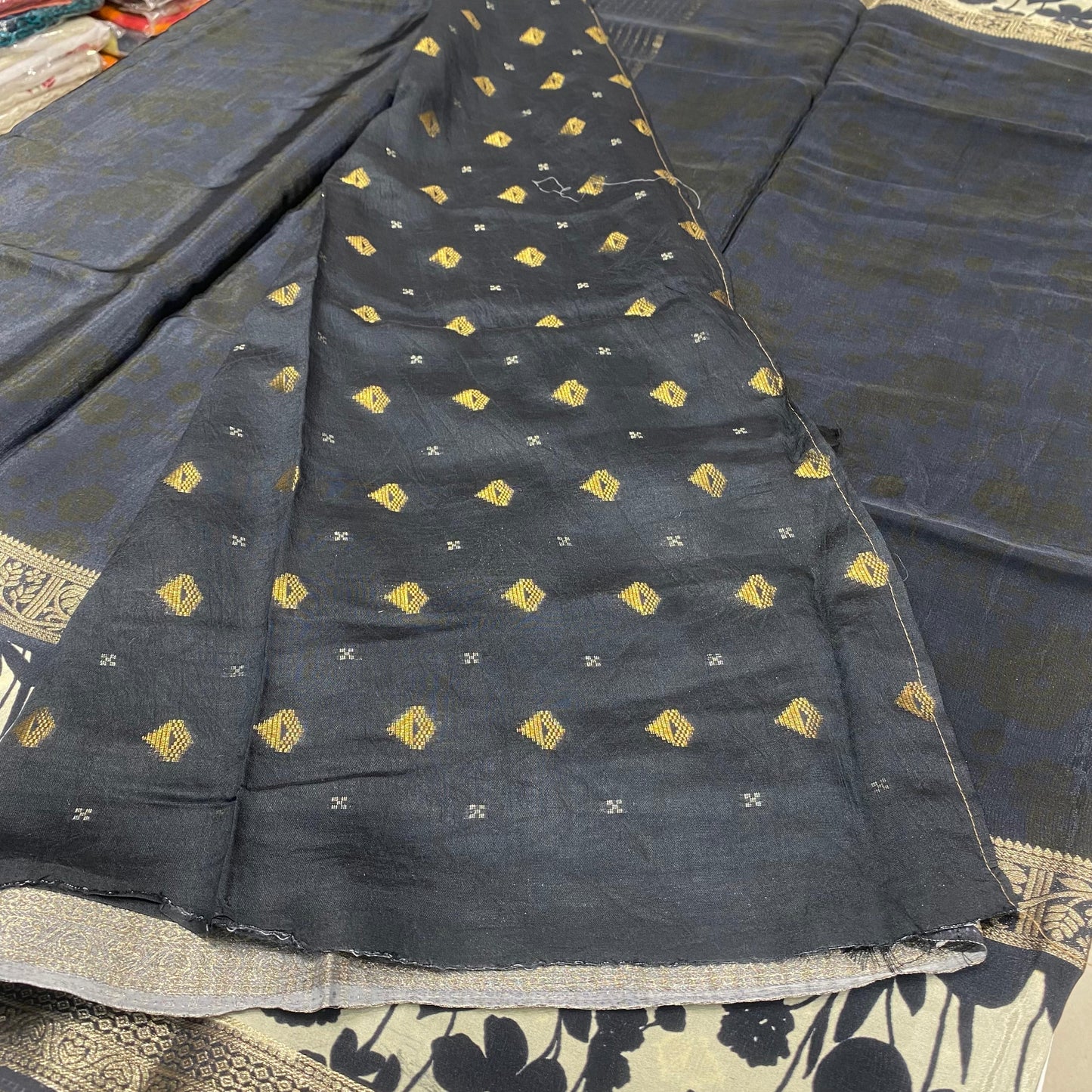 Printed Mysore Crepe Saree