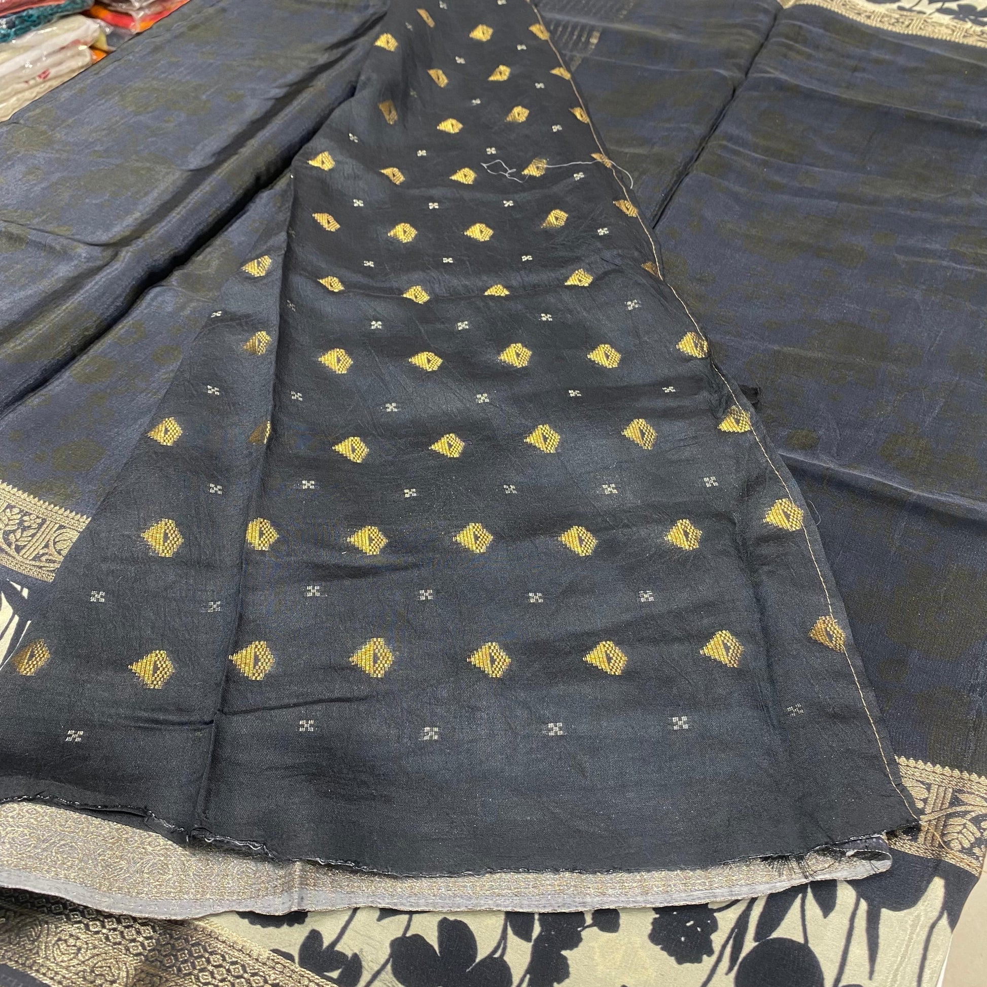 Printed Mysore Crepe Saree