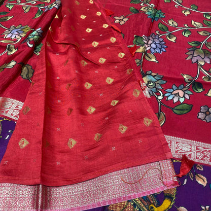Printed Mysore Crepe Saree