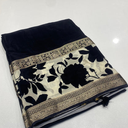 Printed Mysore Crepe Saree