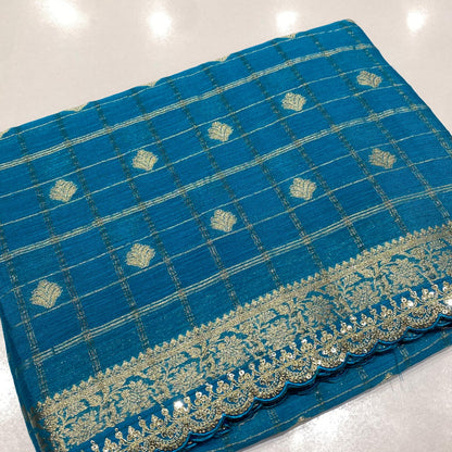 Designer Wrinkle Chiffon Saree
