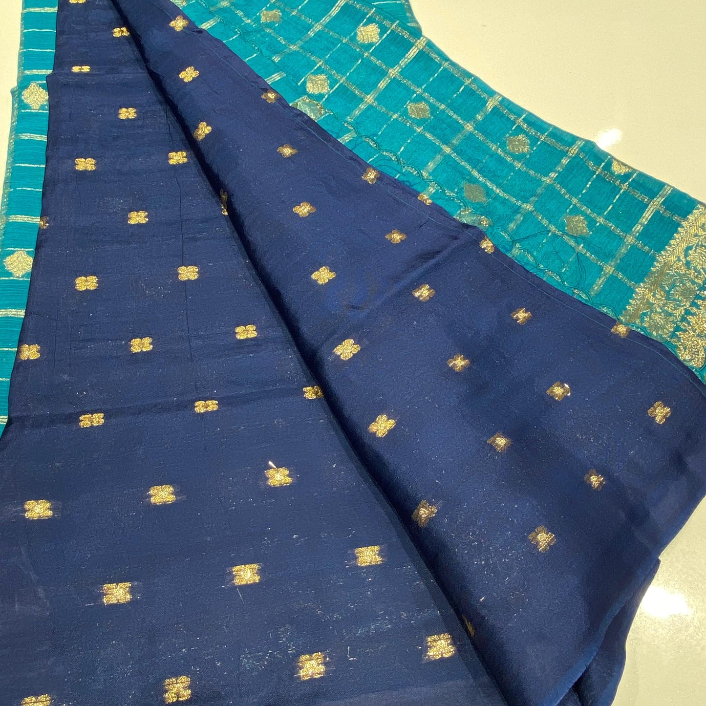 Designer Wrinkle Chiffon Saree