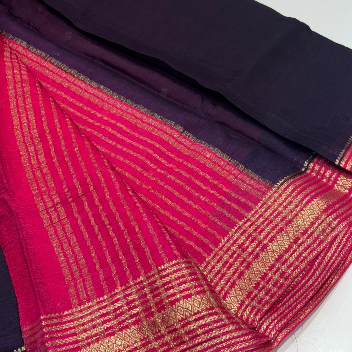 Wrinkle Crepe Saree