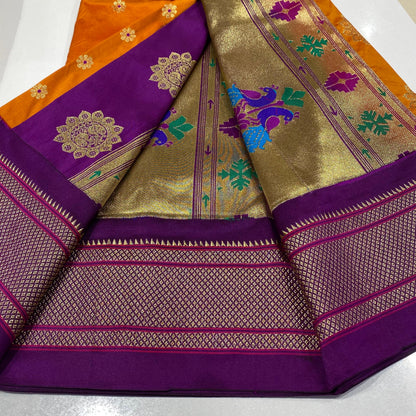 Semi Silk Paithani Saree