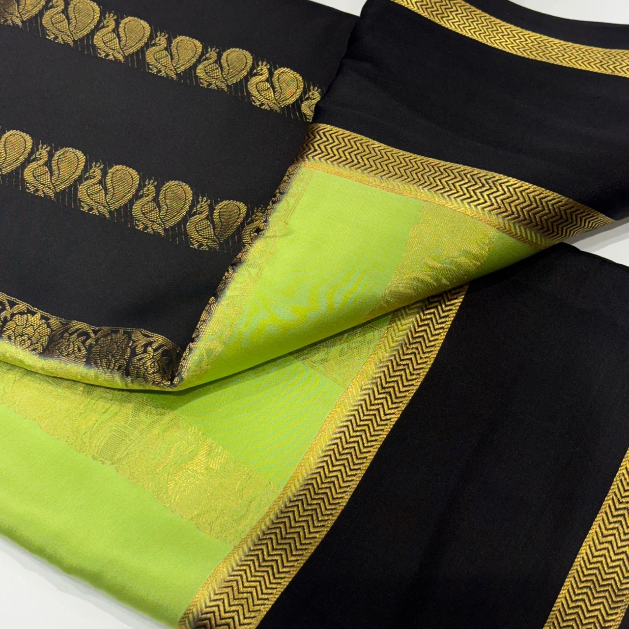 Pure Mysore Silk Saree | 100 Grams | Patli Pallu