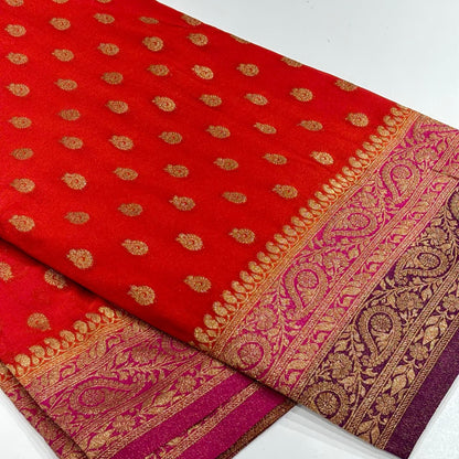 Banarasi Antique Zari Georgette Saree