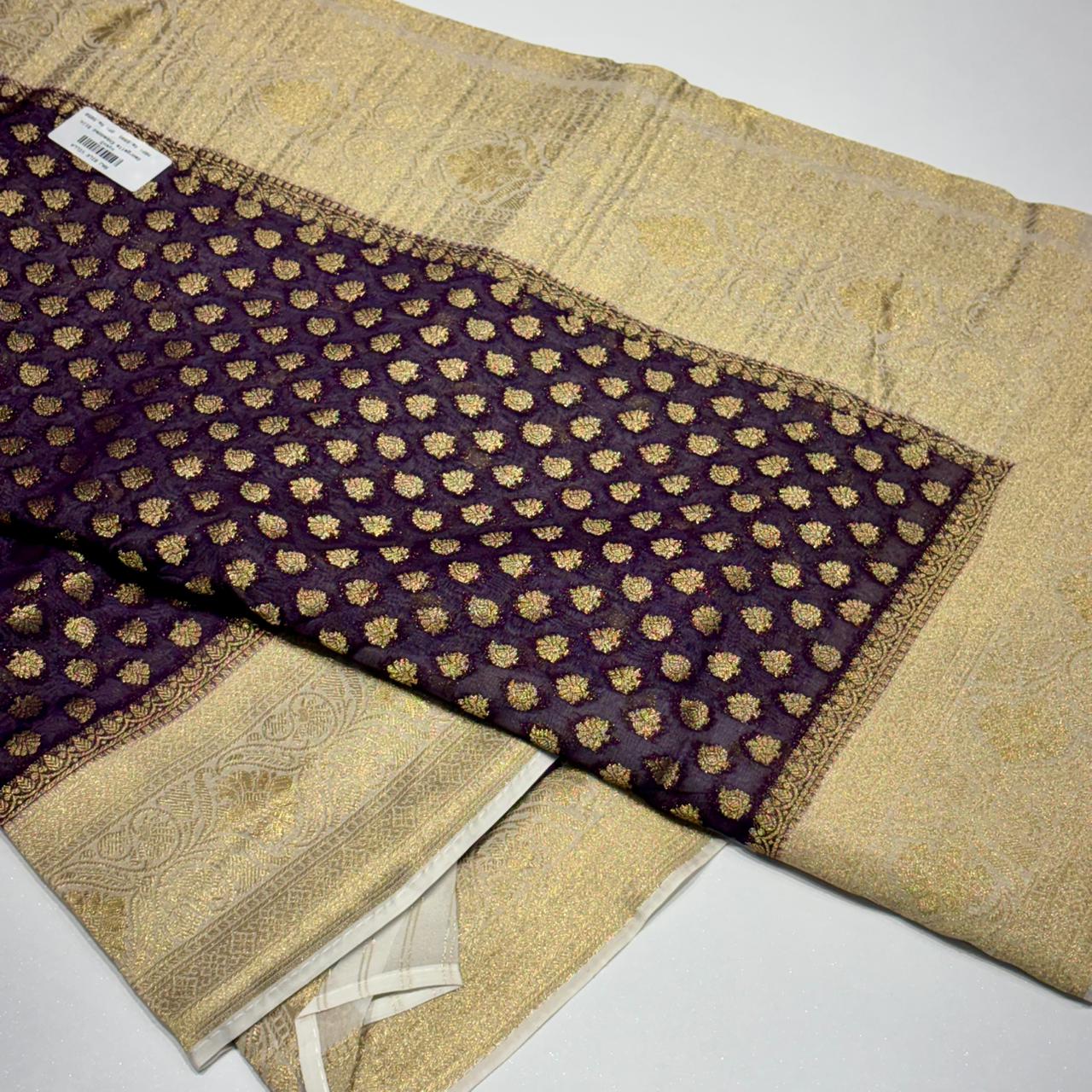 Pure Georgette Banarasi Saree