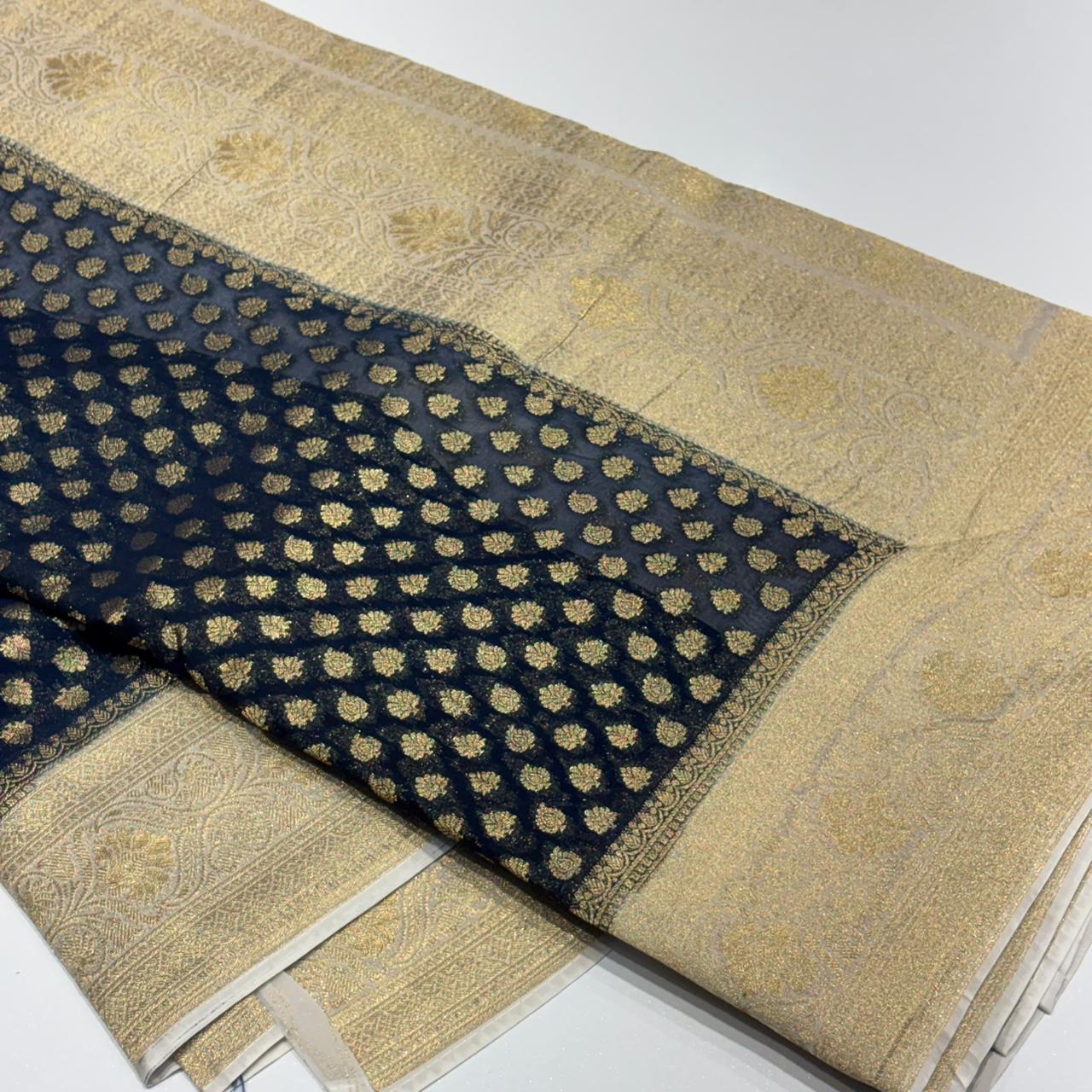 Pure Georgette Banarasi Saree