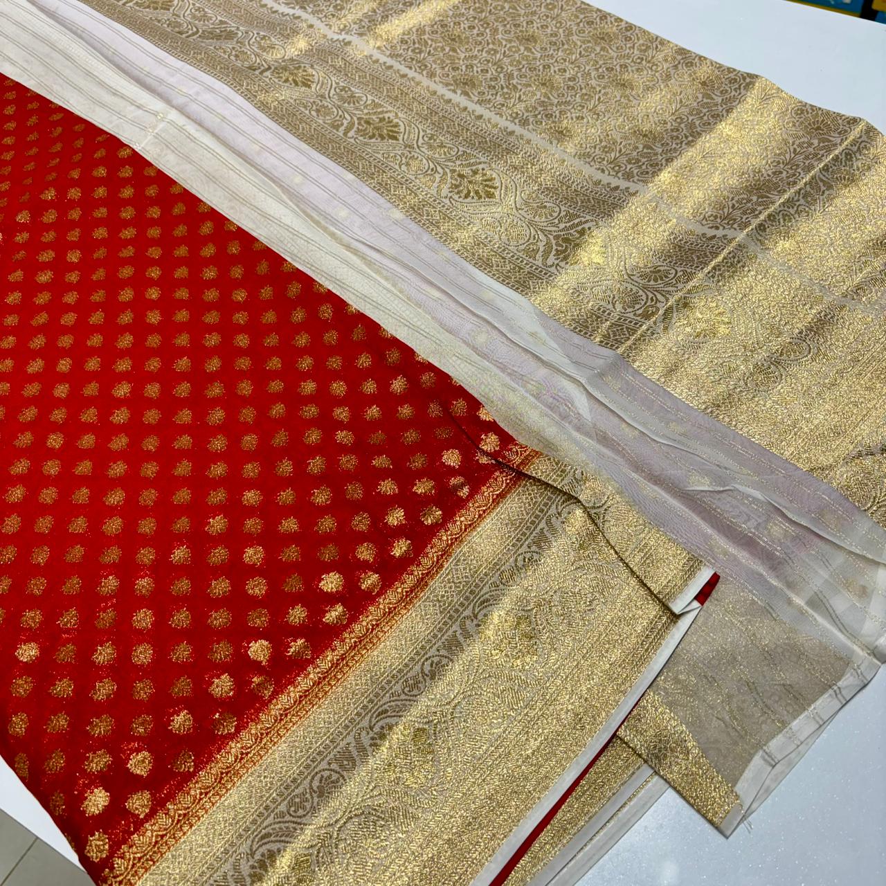 Pure Georgette Banarasi Saree