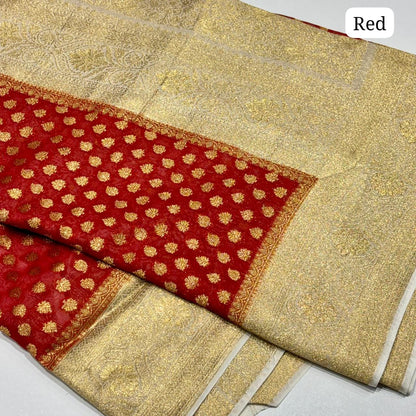 Pure Georgette Banarasi Saree