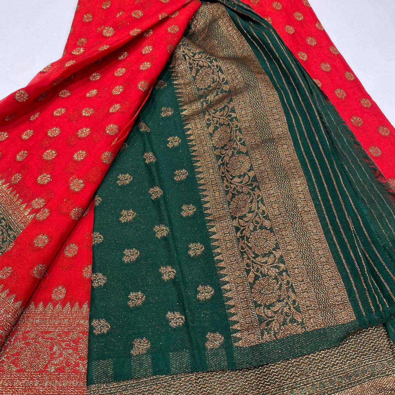 Banaras Antique Zari Georgette Saree