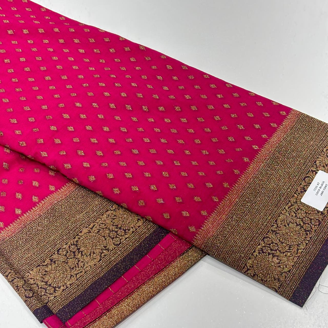 Banaras Antique Zari Georgette Saree