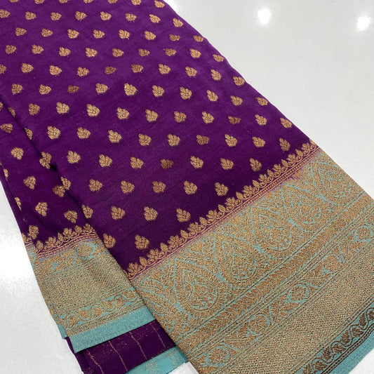 Banaras Antique Zari Georgette Saree
