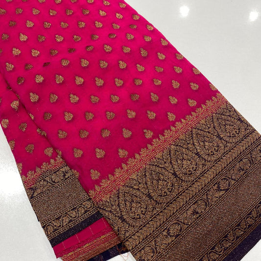 Banaras Antique Zari Georgette Saree
