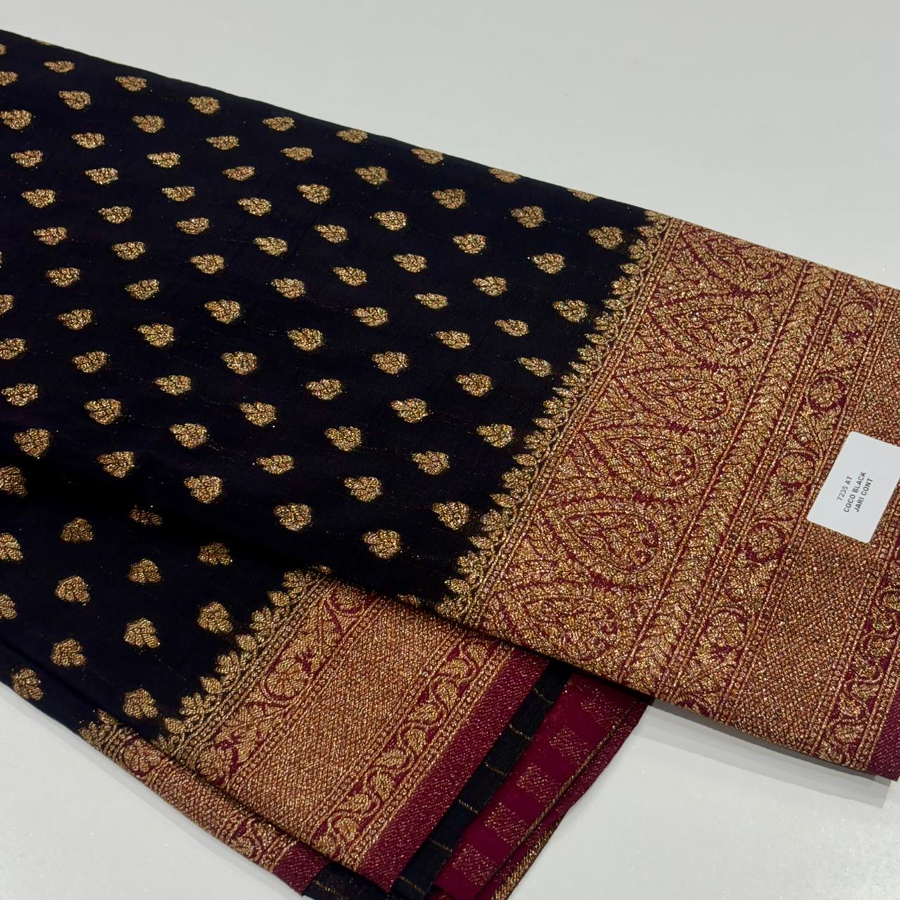 Banaras Antique Zari Georgette Saree