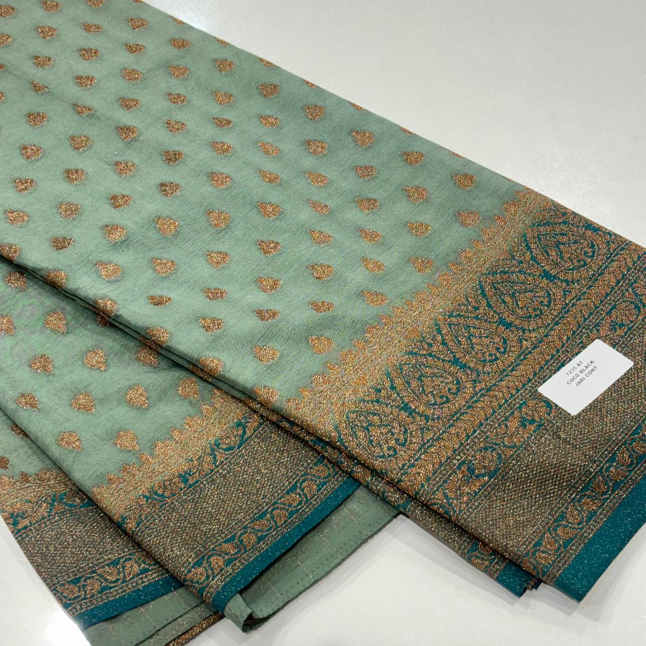 Banaras Antique Zari Georgette Saree