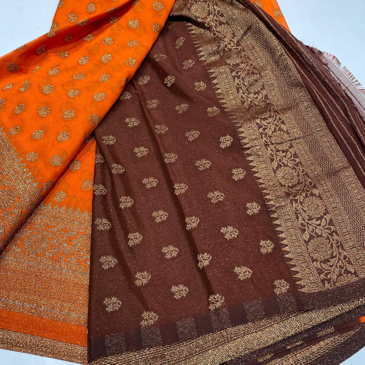 Banaras Antique Zari Georgette Saree