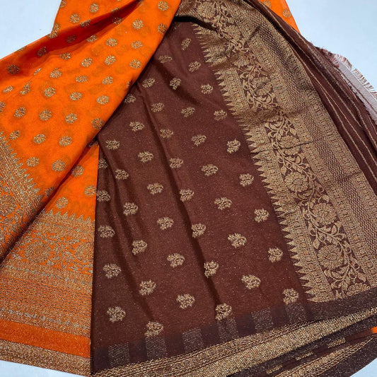 Banaras Antique Zari Georgette Saree