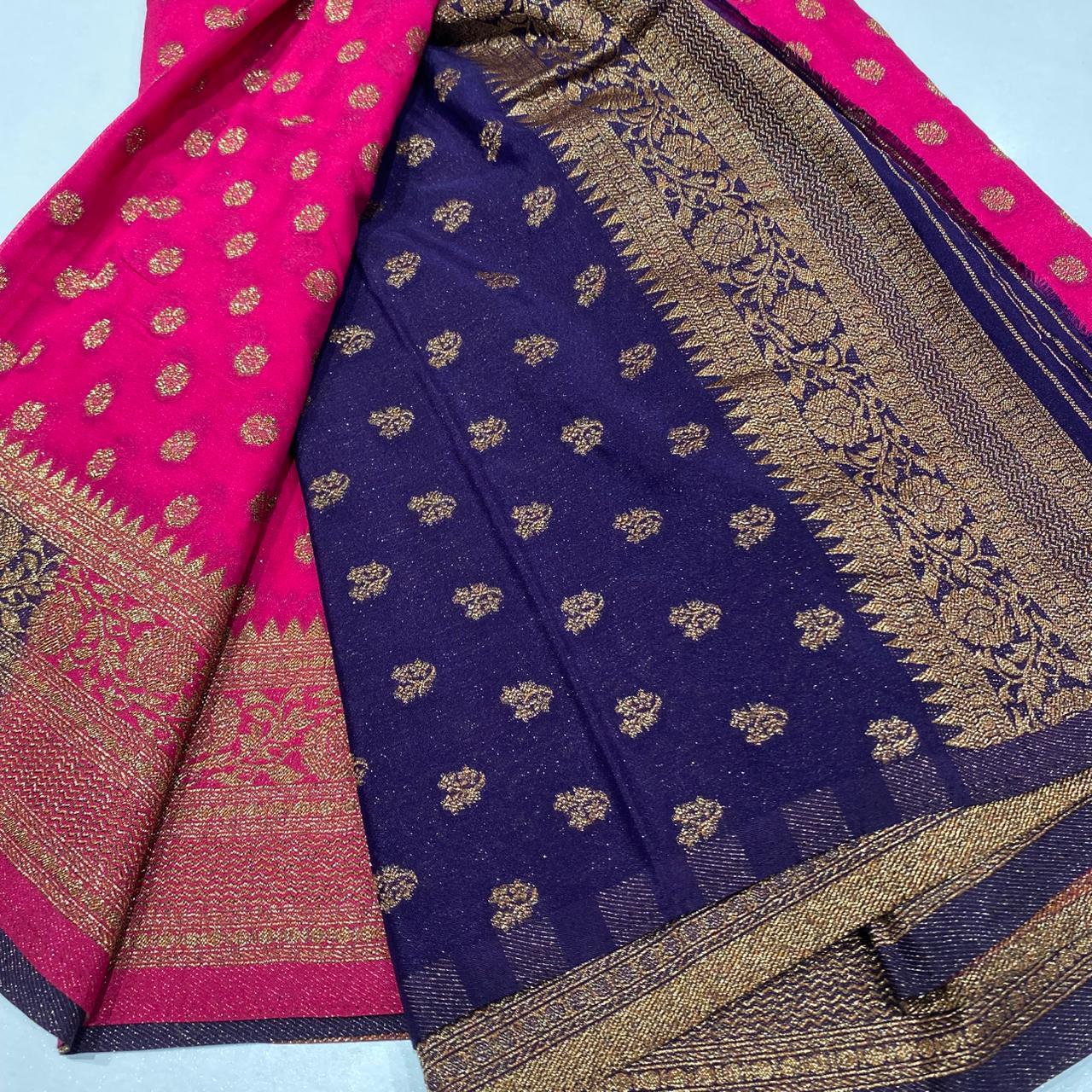 Banaras Antique Zari Georgette Saree