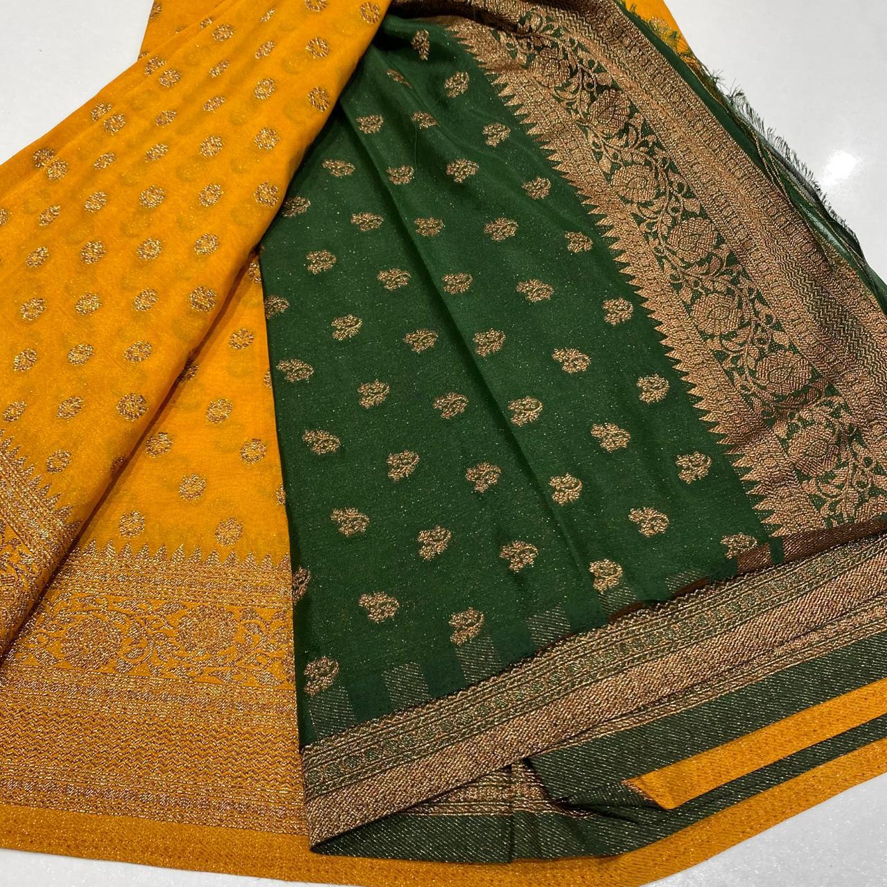 Banaras Antique Zari Georgette Saree