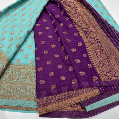 Banaras Antique Zari Georgette Saree