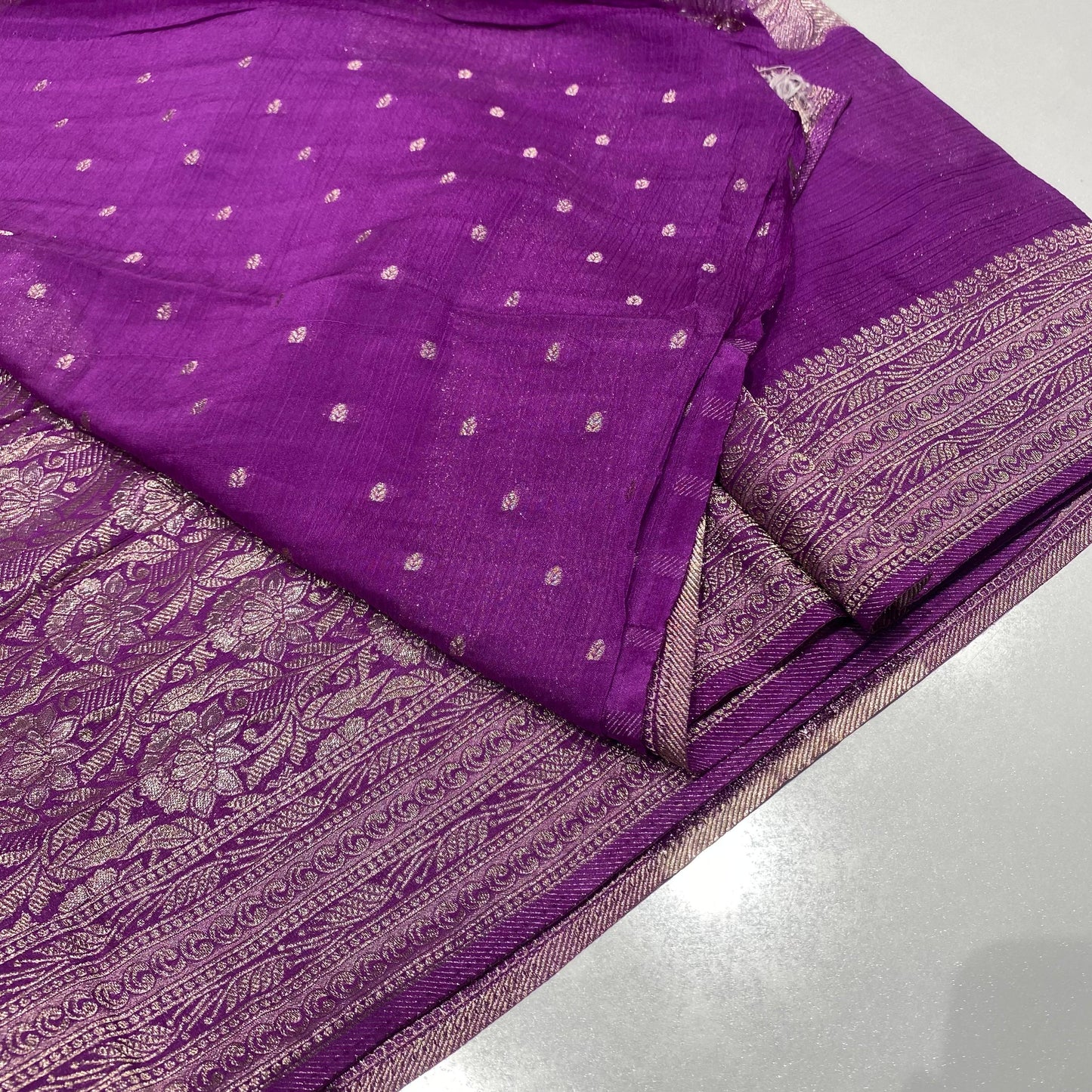 Wrinkle Chiffon Banarasi Saree