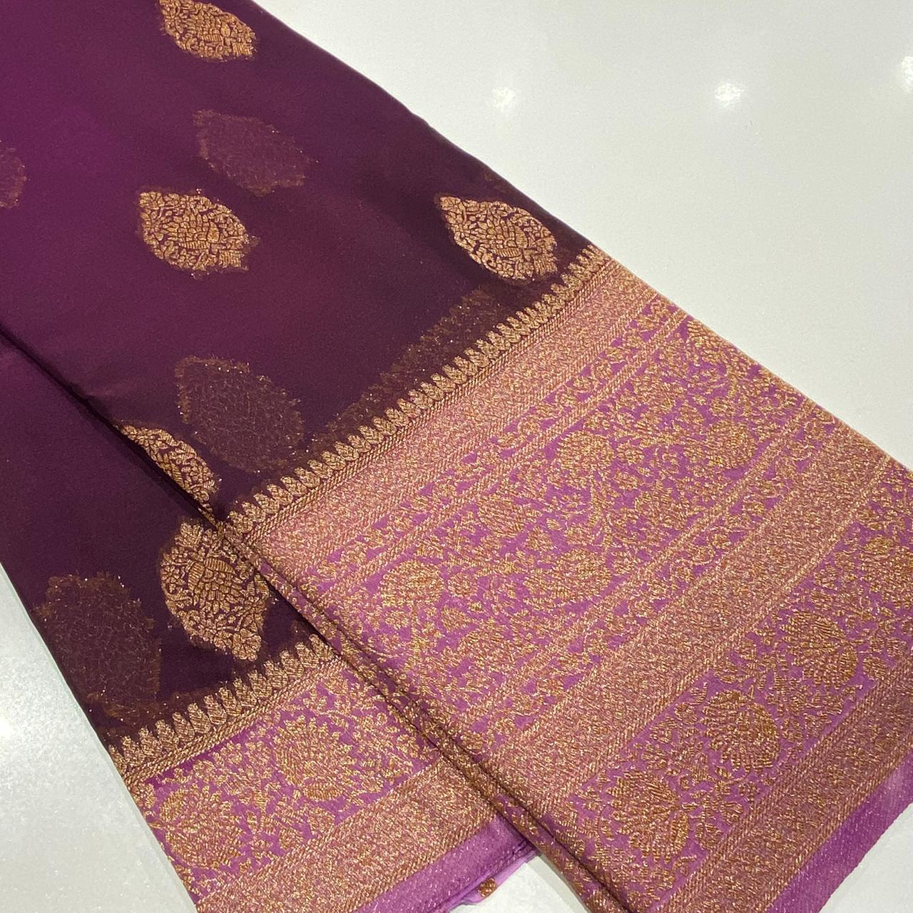 Banaras Antique Zari Chiffon Saree