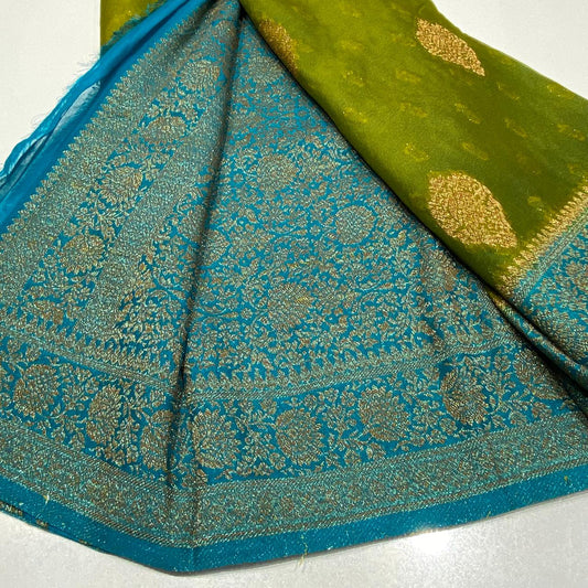 Banaras Antique Zari Chiffon Saree