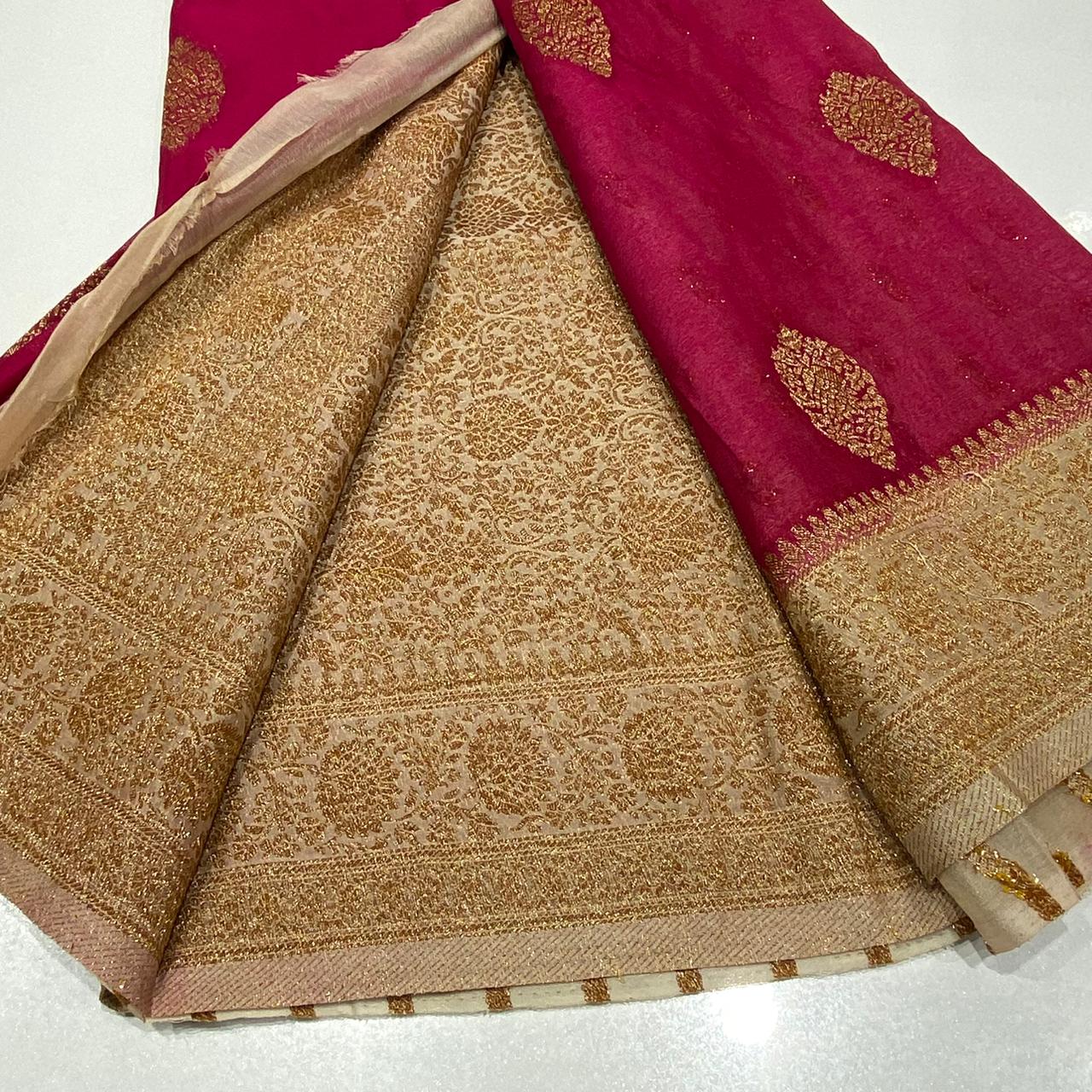 Banaras Antique Zari Chiffon Saree