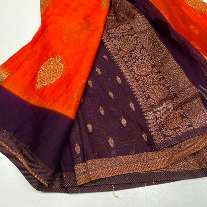 Banaras Antique Zari Chiffon Saree