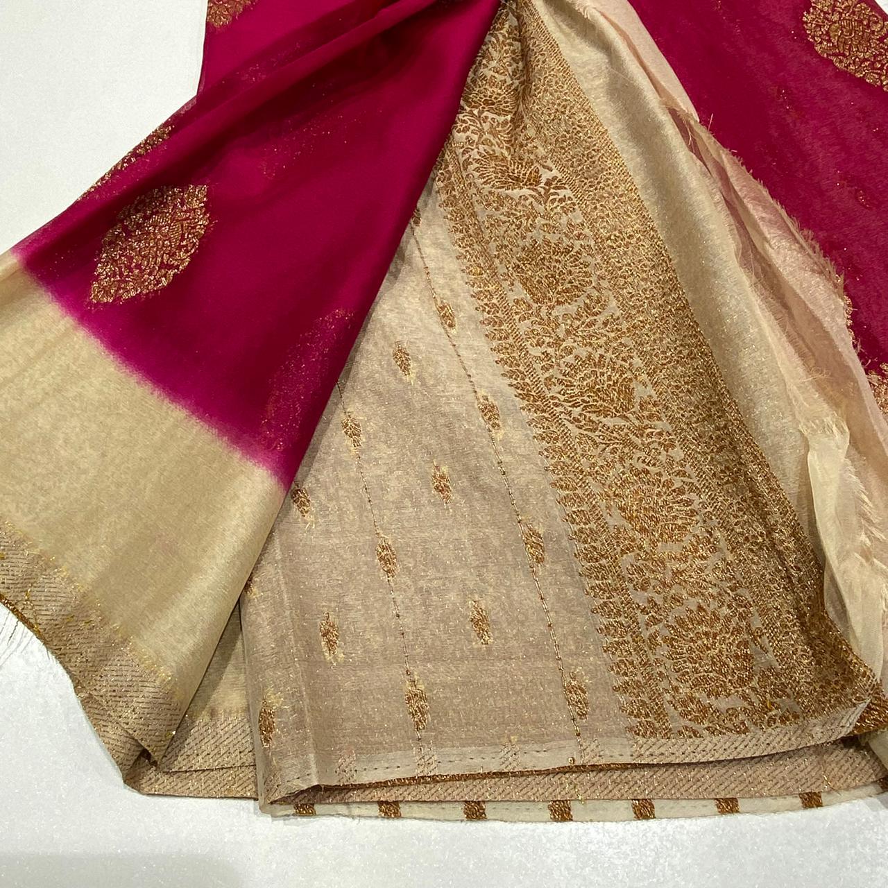 Banaras Antique Zari Chiffon Saree