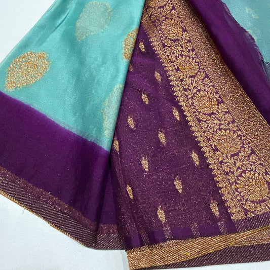 Banaras Antique Zari Chiffon Saree