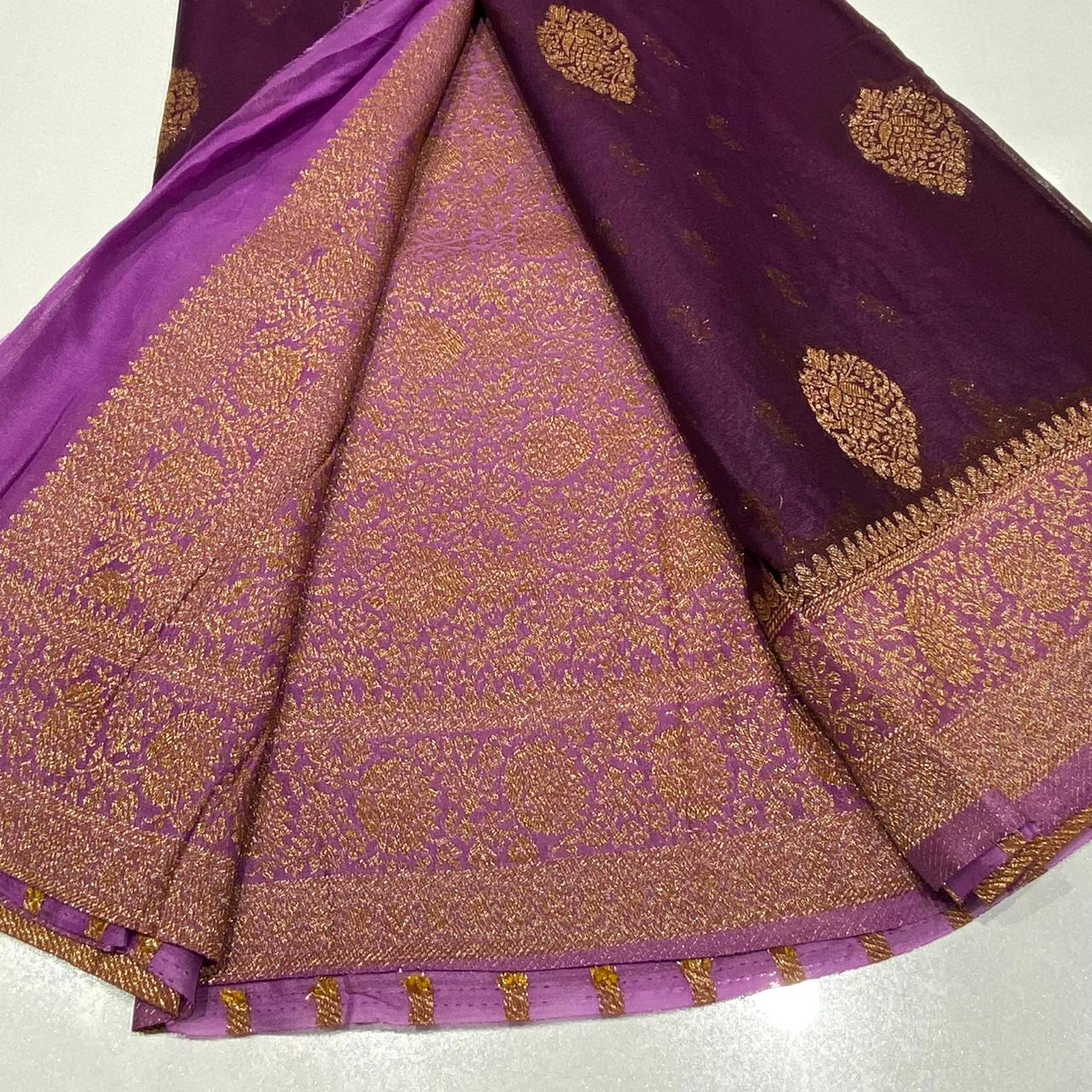 Banaras Antique Zari Chiffon Saree