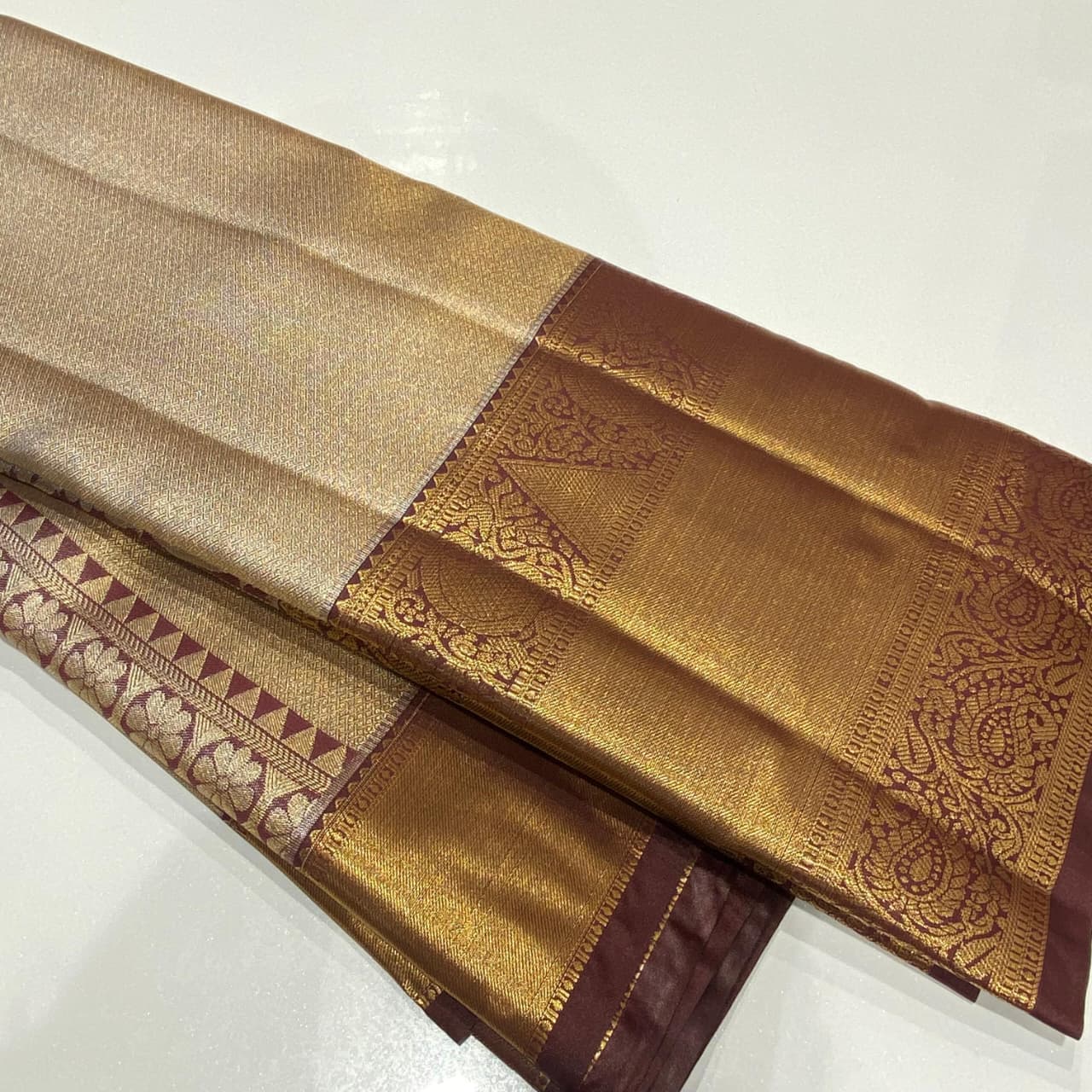 Semi Kanchivaram Tissue Saree