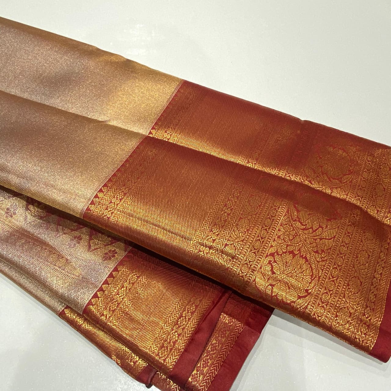 Semi Kanchivaram Tissue Saree