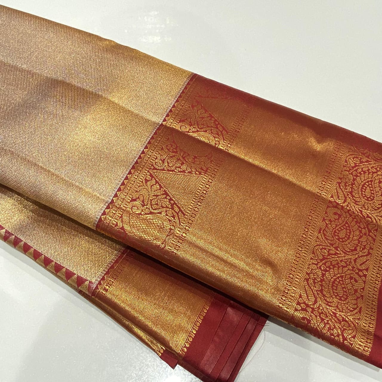 Semi Kanchivaram Tissue Saree